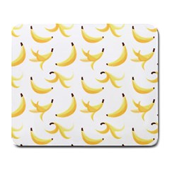 Yellow Banana And Peels Pattern With Polygon Retro Style Large Mousepads by genx