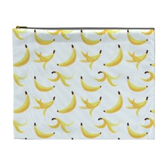 Yellow Banana And Peels Pattern With Polygon Retro Style Cosmetic Bag (xl) by genx