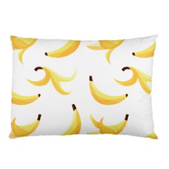 Yellow Banana And Peels Pattern With Polygon Retro Style Pillow Case by genx