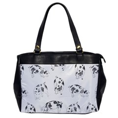 Pigs Handrawn Black And White Square13k Black Pattern Skull Bats Vintage K Oversize Office Handbag by genx