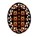 Sweets And  Candy As Decorative Oval Filigree Ornament (Two Sides) Back