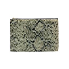 Snakeskin Pattern Lt Brown Cosmetic Bag (medium) by retrotoomoderndesigns