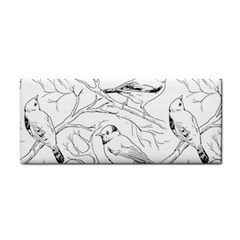 Birds Hand Drawn Outline Black And White Vintage Ink Hand Towel by genx