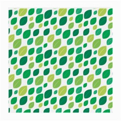 Leaves Green Modern Pattern Naive Retro Leaf Organic Medium Glasses Cloth by genx