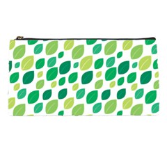 Leaves Green Modern Pattern Naive Retro Leaf Organic Pencil Cases by genx