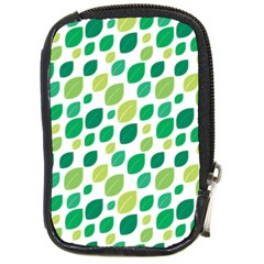 Leaves Green Modern Pattern Naive Retro Leaf Organic Compact Camera Leather Case by genx