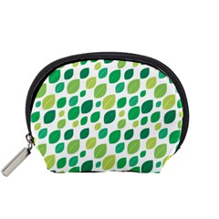 Leaves Green Modern Pattern Naive Retro Leaf Organic Accessory Pouch (small) by genx