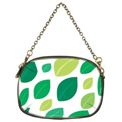 Leaves Green Modern Pattern Naive Retro Leaf Organic Chain Purse (one Side) by genx