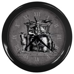 Odin Throne Marble Clock Black 15 10 10 100 Wall Clock (black) by snek