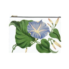 Blue Morning Glory -vintage Cosmetic Bag (large) by WensdaiAmbrose