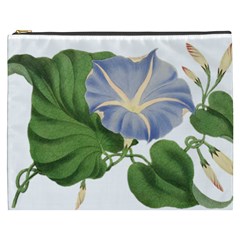 Blue Morning Glory -vintage Cosmetic Bag (xxxl) by WensdaiAmbrose