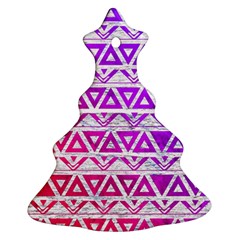 Fancy Tribal Pattern Christmas Tree Ornament (Two Sides)