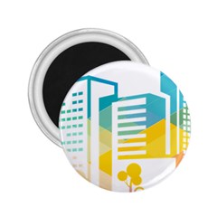 Silhouette Cityscape Building Icon Color City 2 25  Magnets
