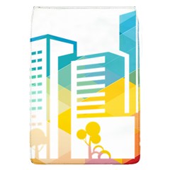 Silhouette Cityscape Building Icon Color City Removable Flap Cover (l) by Sudhe