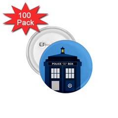 Doctor Who Tardis 1 75  Buttons (100 Pack) 