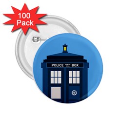 Doctor Who Tardis 2 25  Buttons (100 Pack) 