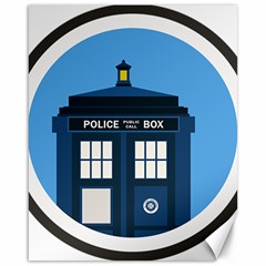 Doctor Who Tardis Canvas 16  X 20 