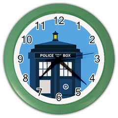 Doctor Who Tardis Color Wall Clock