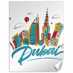 Burj Khalifa Skyline Clip Art Drawing Comic World Canvas 12  X 16 