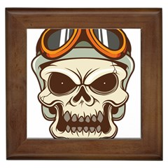 Motorcycle Helmet Skull Clip Art Cranial Skeleton Framed Tiles