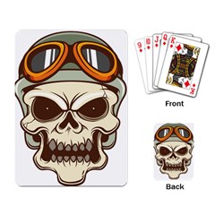 Motorcycle Helmet Skull Clip Art Cranial Skeleton Playing Cards Single Design