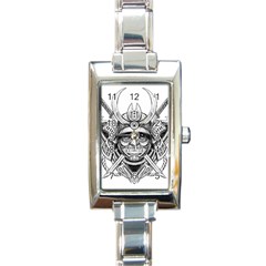 Drawing Samurai Tattoo Sketch Japanese Samurai Rectangle Italian Charm Watch