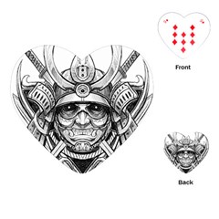 Drawing Samurai Tattoo Sketch Japanese Samurai Playing Cards (heart)