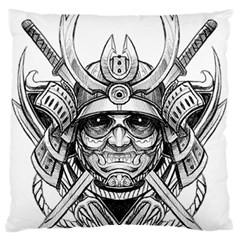 Drawing Samurai Tattoo Sketch Japanese Samurai Standard Flano Cushion Case (one Side) by Sudhe