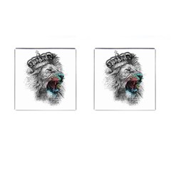 Lion King Head Cufflinks (square)