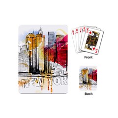 New York City Skyline Vector Illustration Playing Cards (mini)