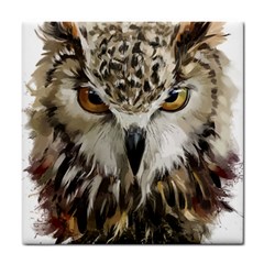 Vector Hand Painted Owl Tile Coasters by Sudhe
