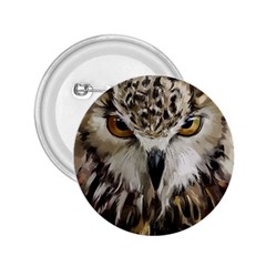 Vector Hand Painted Owl 2 25  Buttons