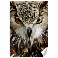 Vector Hand Painted Owl Canvas 20  X 30 