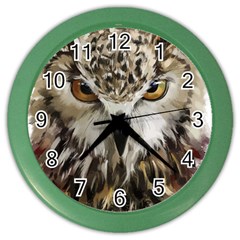 Vector Hand Painted Owl Color Wall Clock