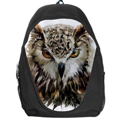 Vector Hand Painted Owl Backpack Bag by Sudhe