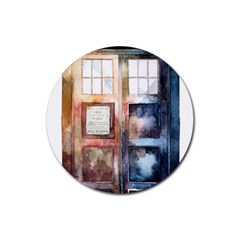 Tardis Doctor Who Transparent Rubber Round Coaster (4 Pack) 
