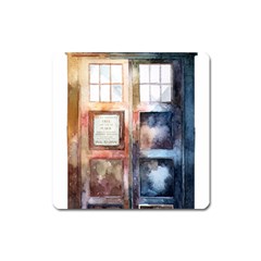 Tardis Doctor Who Transparent Square Magnet