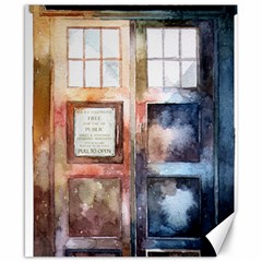 Tardis Doctor Who Transparent Canvas 8  X 10 