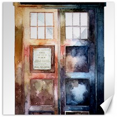 Tardis Doctor Who Transparent Canvas 12  X 12 