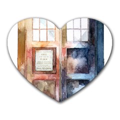 Tardis Doctor Who Transparent Heart Mousepads