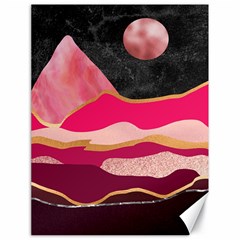 Pink And Black Abstract Mountain Landscape Canvas 18  X 24  by charliecreates