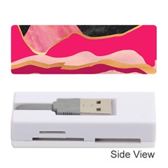 Pink And Black Abstract Mountain Landscape Memory Card Reader (stick) by charliecreates