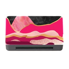 Pink And Black Abstract Mountain Landscape Memory Card Reader With Cf