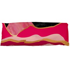 Pink And Black Abstract Mountain Landscape Body Pillow Case Dakimakura (two Sides)