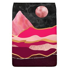 Pink And Black Abstract Mountain Landscape Removable Flap Cover (l)