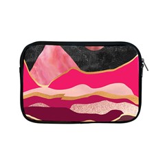 Pink And Black Abstract Mountain Landscape Apple Ipad Mini Zipper Cases