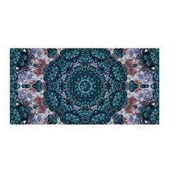 Marbels Glass And Paint Love Mandala Decorative Satin Wrap by pepitasart