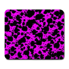 Black And Pink Leopard Style Paint Splash Funny Pattern Large Mousepads by yoursparklingshop