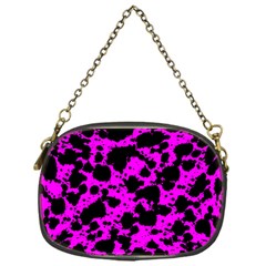 Black And Pink Leopard Style Paint Splash Funny Pattern Chain Purse (one Side) by yoursparklingshop