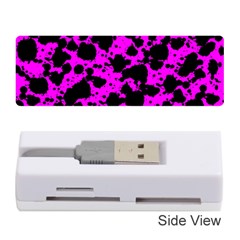 Black And Pink Leopard Style Paint Splash Funny Pattern Memory Card Reader (stick) by yoursparklingshop